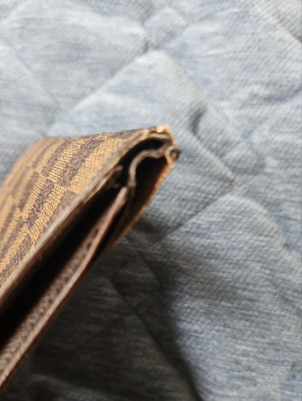 Louis Vuitton Damier Canvas Wallet in Brown